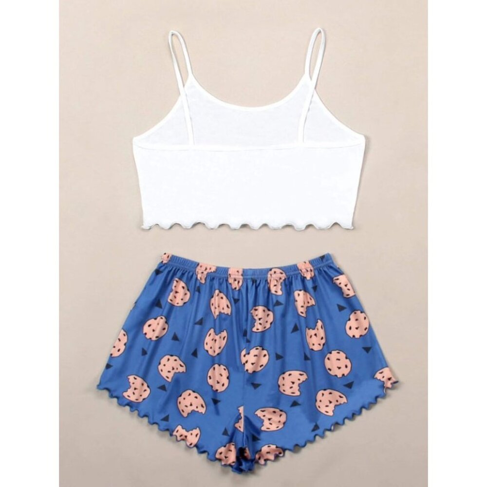 Cookies Graphic Cami Pajama Shorts Set NWOT | Size XL - Picture 3 of 6